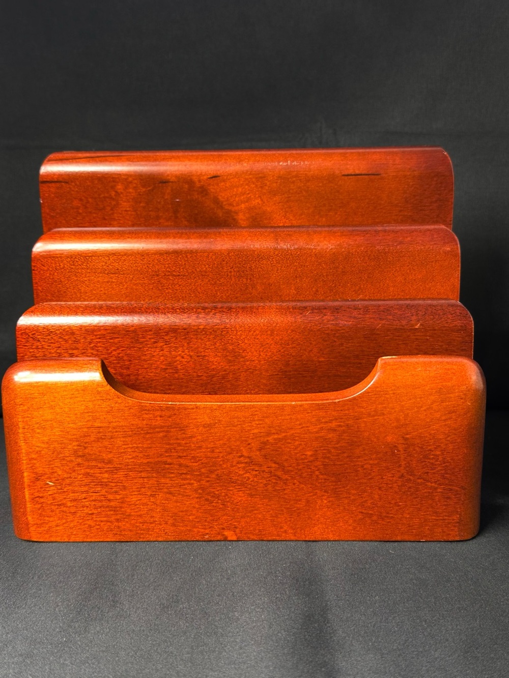 Vintage Wooden Desktop Mail and Letter Organizer